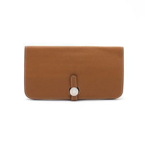 HERMES Tan Leather Wallet